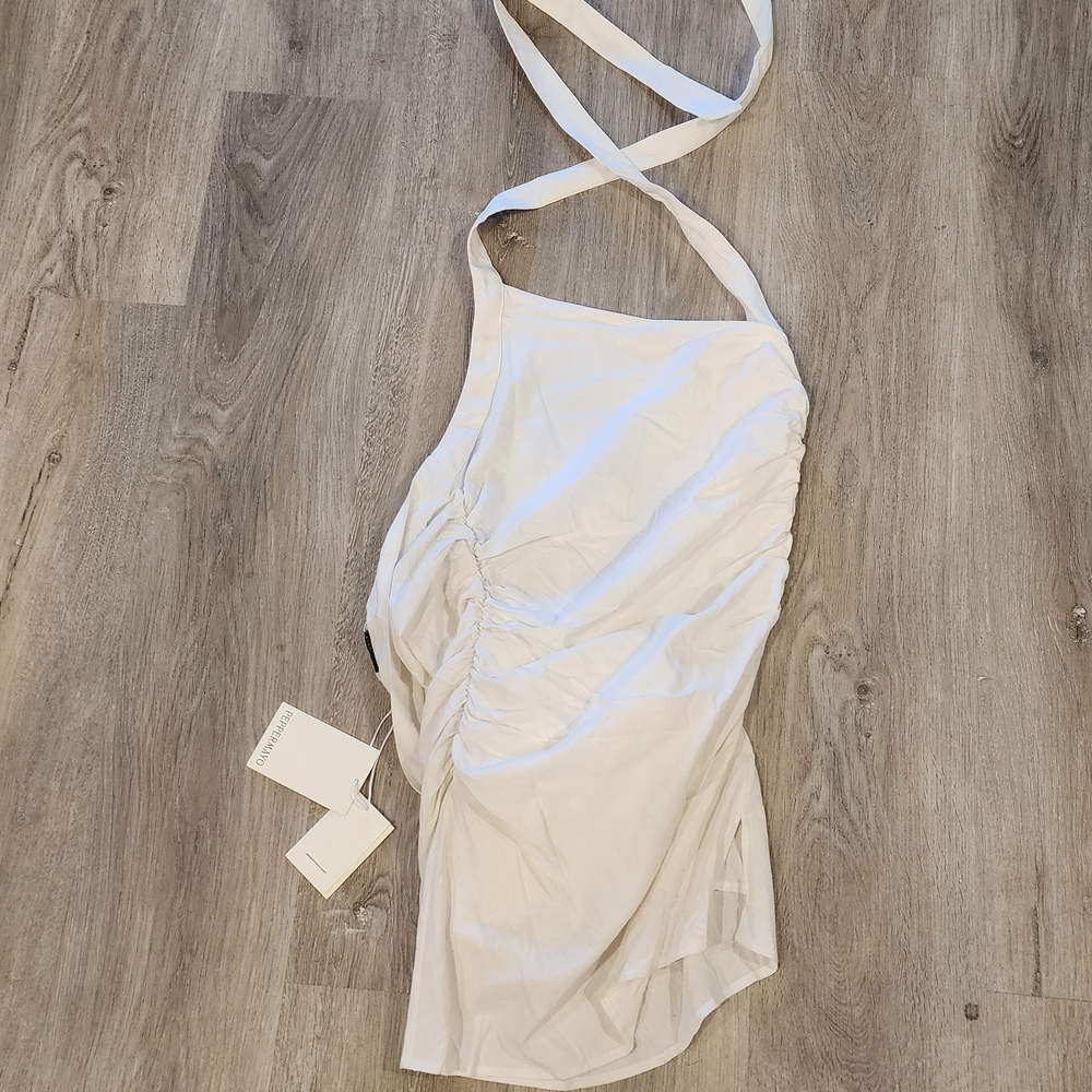 Peppermayo Linen Mini Dress White US size 2